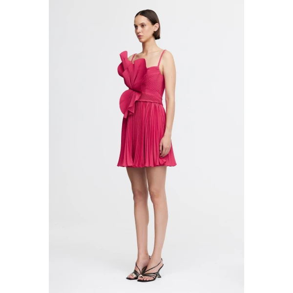 Acler Newtie Mini Dress in Berry Pink, view 2