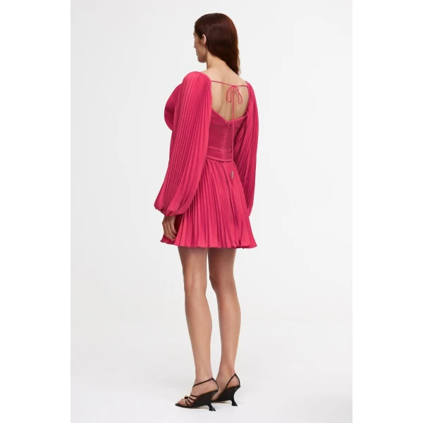 Acler Newtoft Mini Dress in Berry Pink, view 3