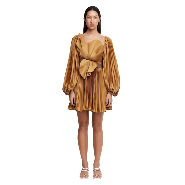 Acler Newtoft Mini Dress in Caramel