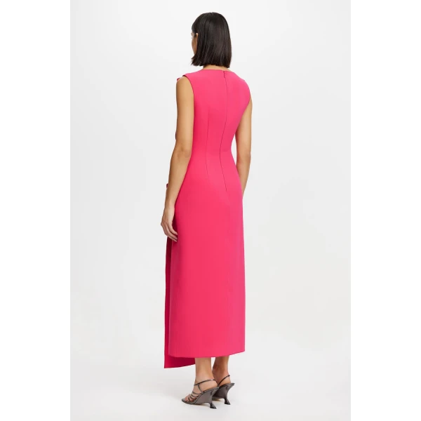 Acler Normanhill Midi Dress in Berry Pink, view 3