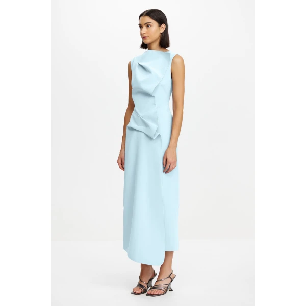Acler Normanhill Midi Dress in Powder Blue, view 2
