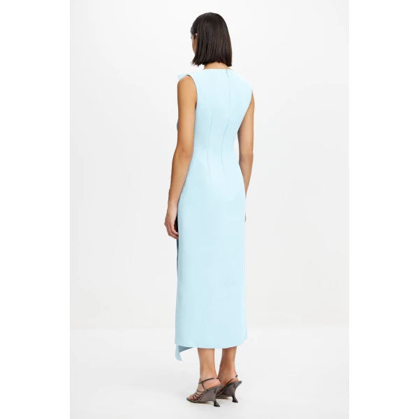 Acler Normanhill Midi Dress in Powder Blue, view 3