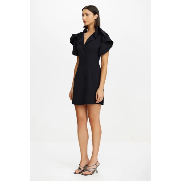 Acler Normanhill Mini Dress in Black, view 2