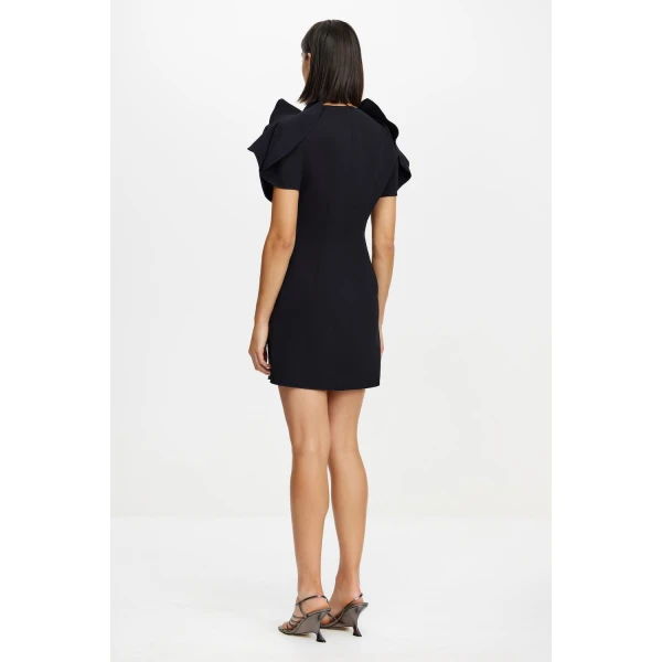 Acler Normanhill Mini Dress in Black, view 3