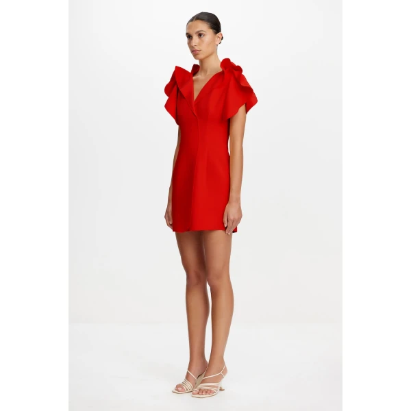 Acler Normanhill Mini Dress in Cherry, view 2