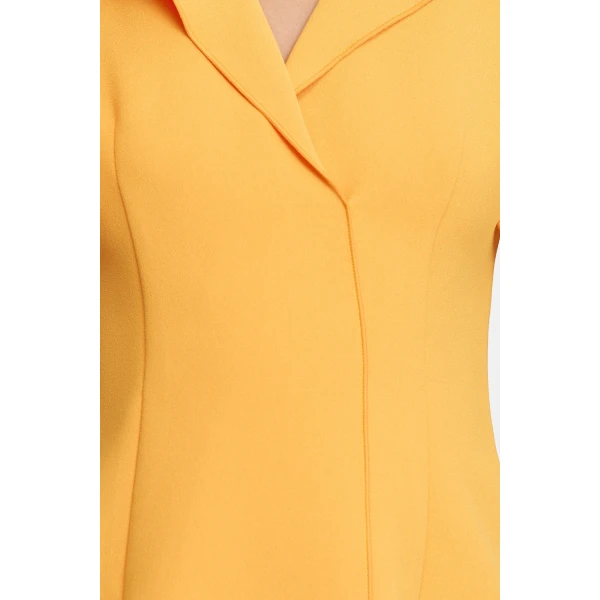 Acler Normanhill Mini Dress in Neon Mango, view 4