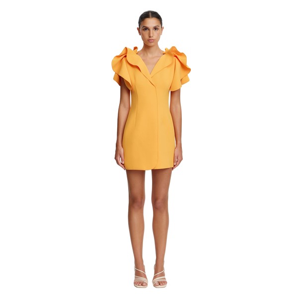 Acler Normanhill Mini Dress in Neon Mango