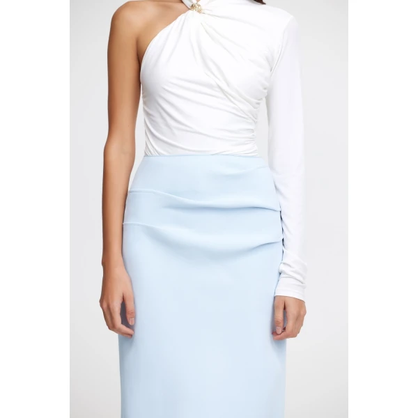 Acler Normanhill Skirt in Baby Blue, view 4