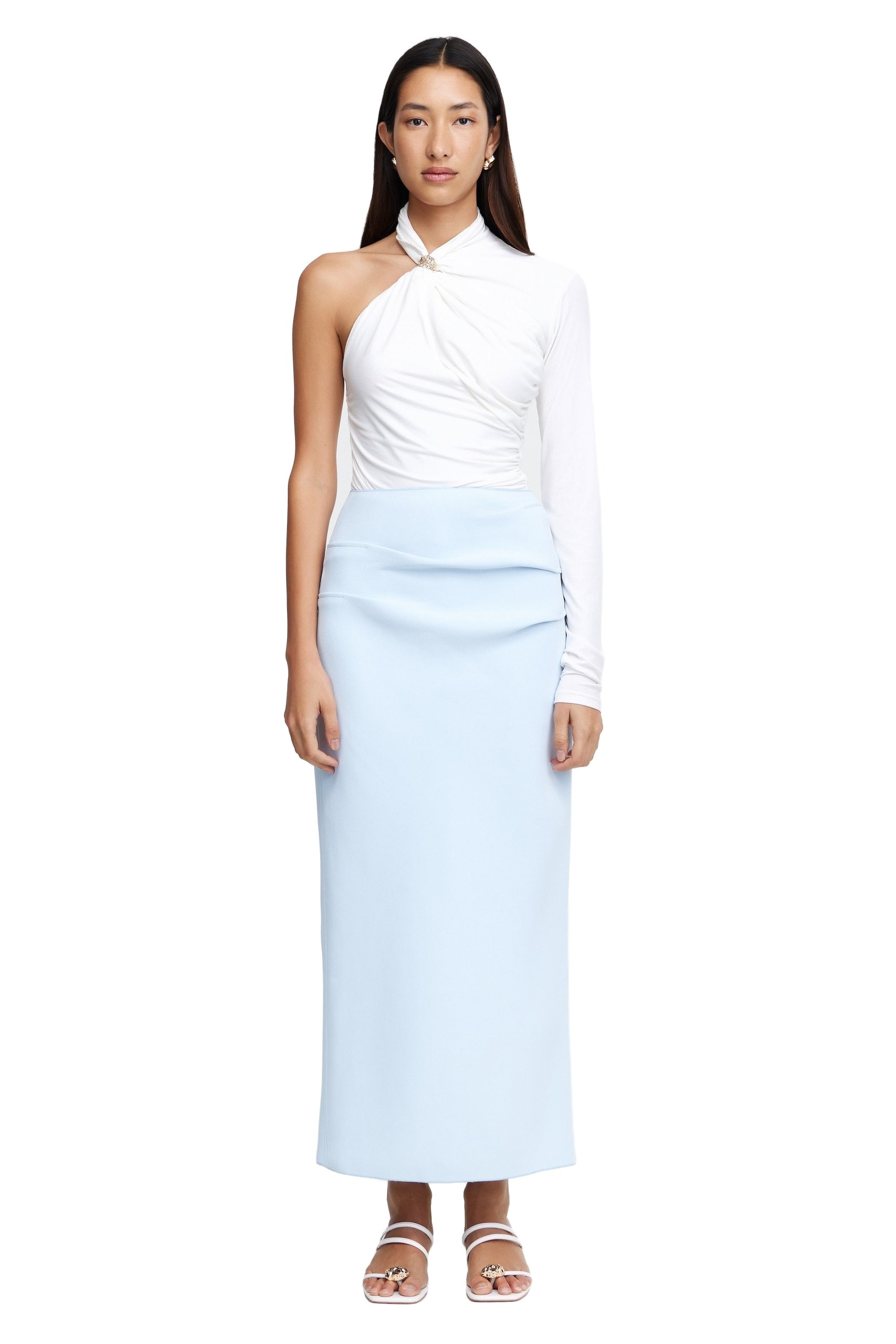 Acler Normanhill Skirt in Baby Blue, Blue Skirts
