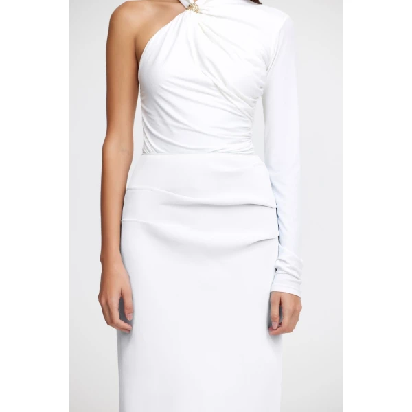 Acler Normanhill Skirt in Ivory, view 4
