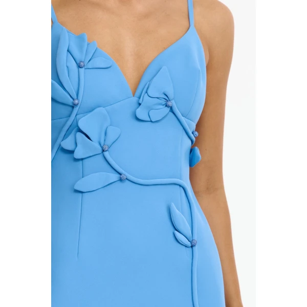 Acler Northwick Maxi Dress in Alt Blue, view 4