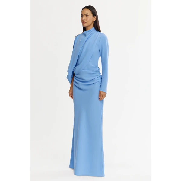Acler Northwick Maxi Dress in Lake Blue, view 3