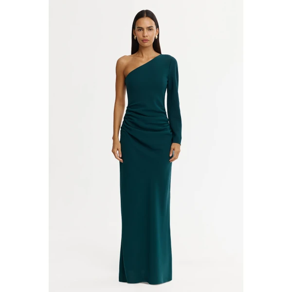 Acler Northwick Maxi Dress in Midnight Emerald, view 2