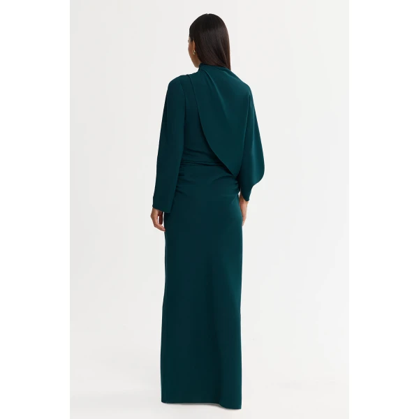 Acler Northwick Maxi Dress in Midnight Emerald, view 4