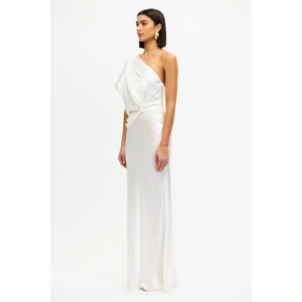 Acler Novalea Maxi Dress in Ivory, view 3