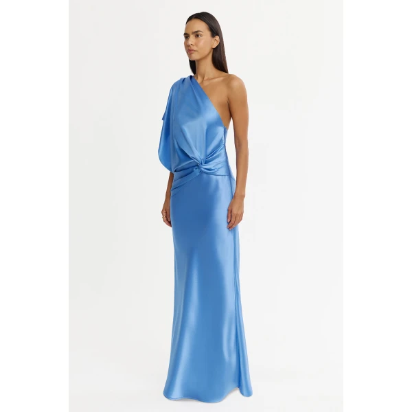 Acler Novalea Maxi Dress in Lake Blue, view 3
