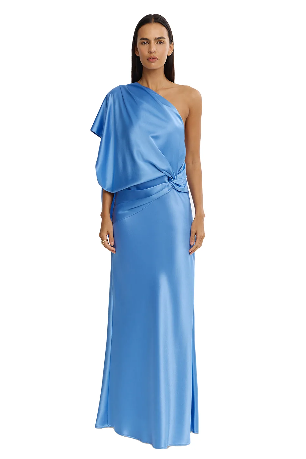 Acler Novalea Maxi Dress in Lake Blue, Blue Dresses