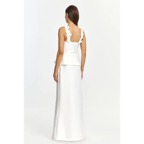 Acler Owena Maxi Dress in Ivory, view 3