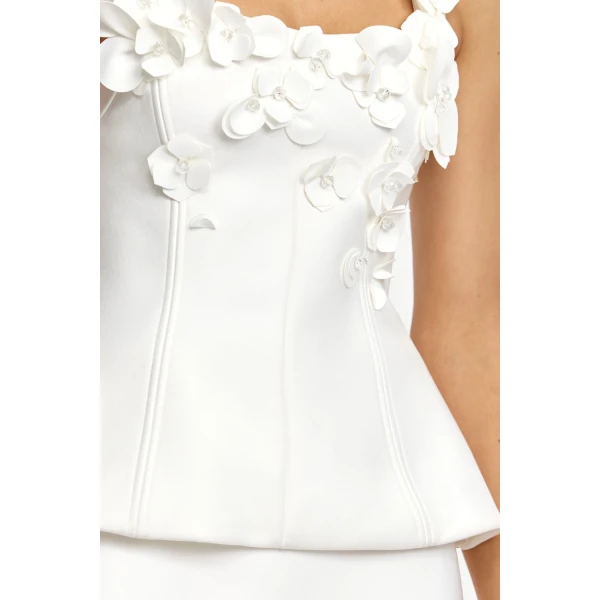 Acler Owena Maxi Dress in Ivory, view 4