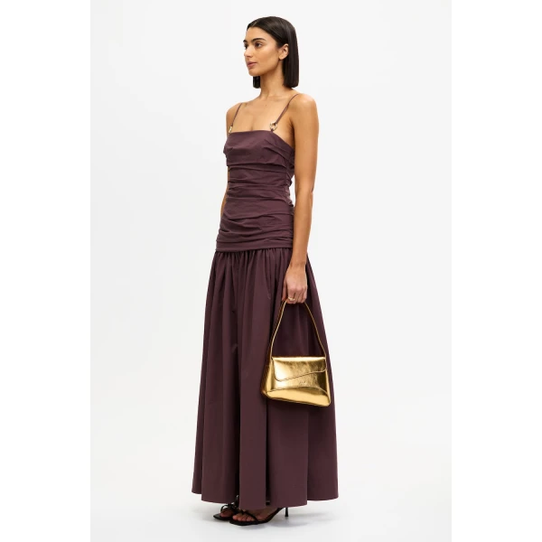 Acler Pembrey Maxi Dress in Cocoa, view 2