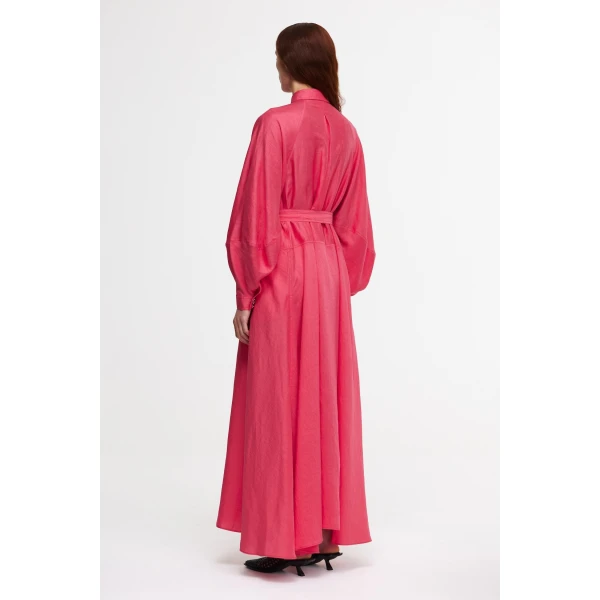 Acler Pennarly Midi Dress in Berry Pink, view 3