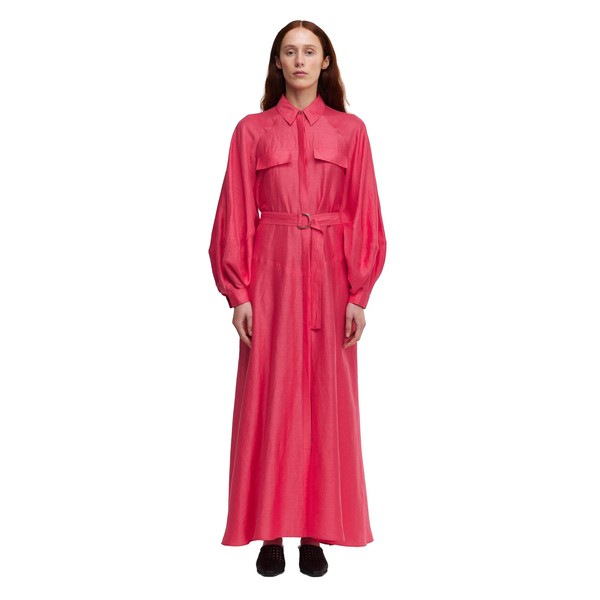Acler Pennarly Midi Dress in Berry Pink