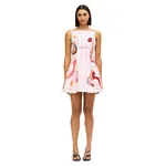 Acler Pennick Mini Dress in Blush Abstract