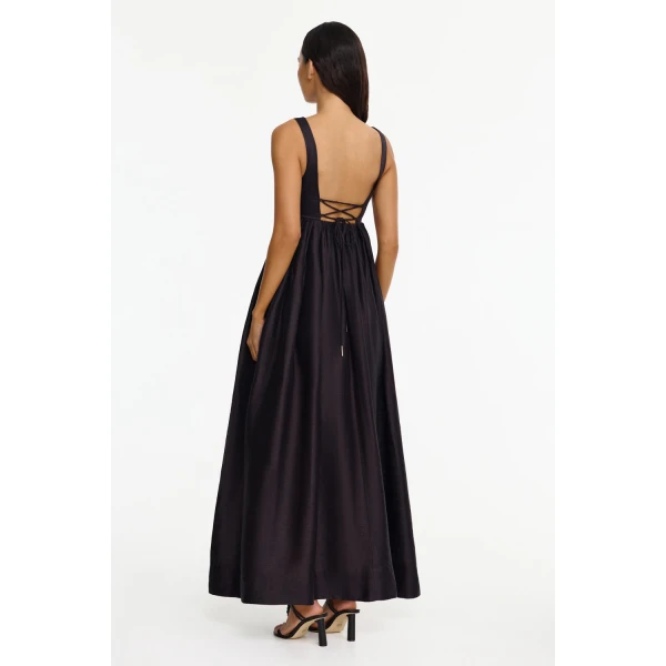 Acler Perinkle Maxi Dress in Black, view 3