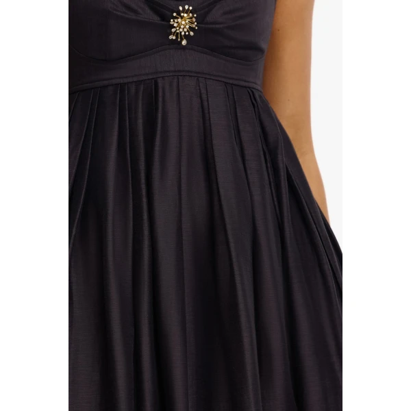 Acler Perinkle Maxi Dress in Black, view 4