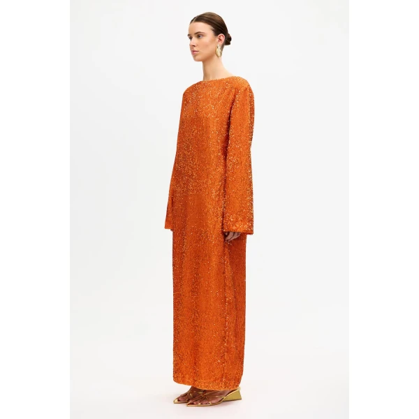 Acler Pinmore Maxi Dress in Fanta, view 2