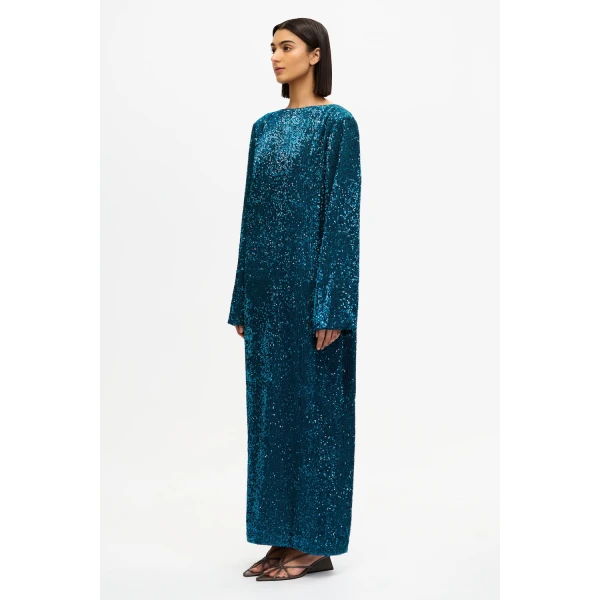 Acler Pinmore Maxi Dress in Prussian Blue, view 2