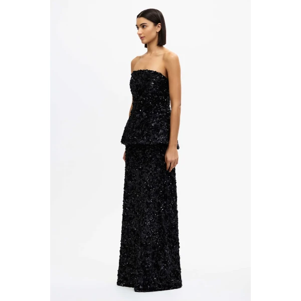 Acler Pipson Maxi Skirt in Black, view 2