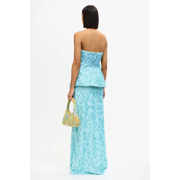 Acler Pipson Maxi Skirt in Powder Blue, view 3
