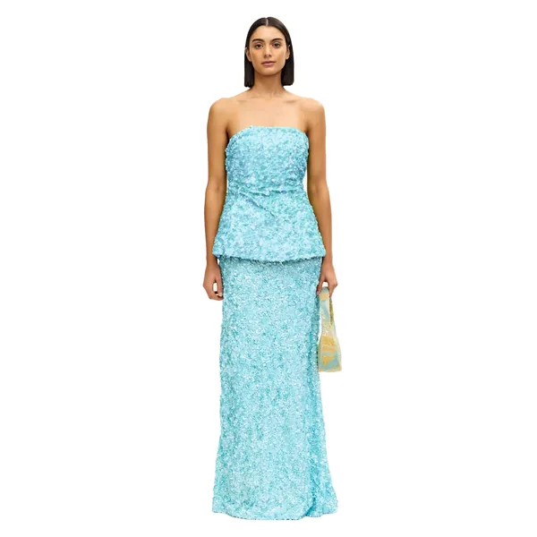 Acler Pipson Maxi Skirt in Powder Blue