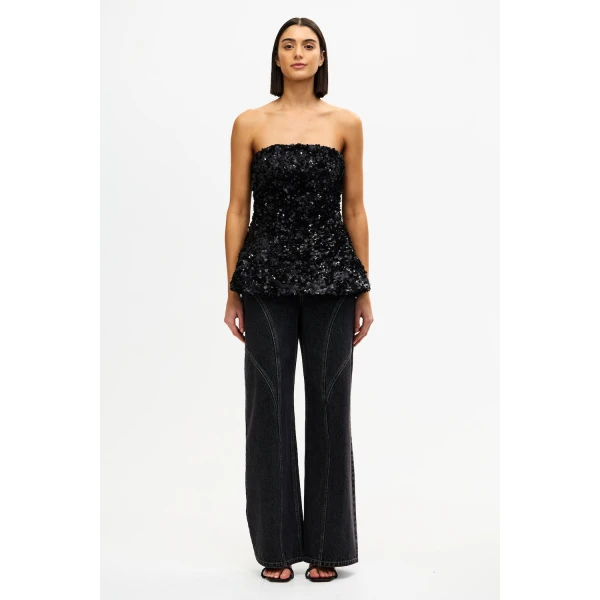 Acler Pipson Top in Black, view 5
