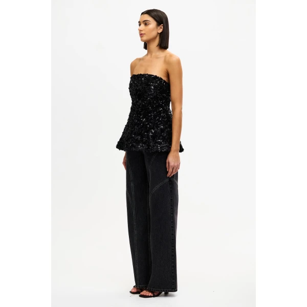 Acler Pipson Top in Black, view 6