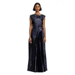 Acler Pithill Maxi Dress in Navy Metallic