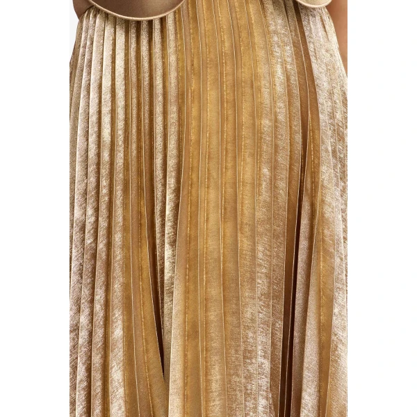 Acler Pullford Maxi Dress in Gold, view 4