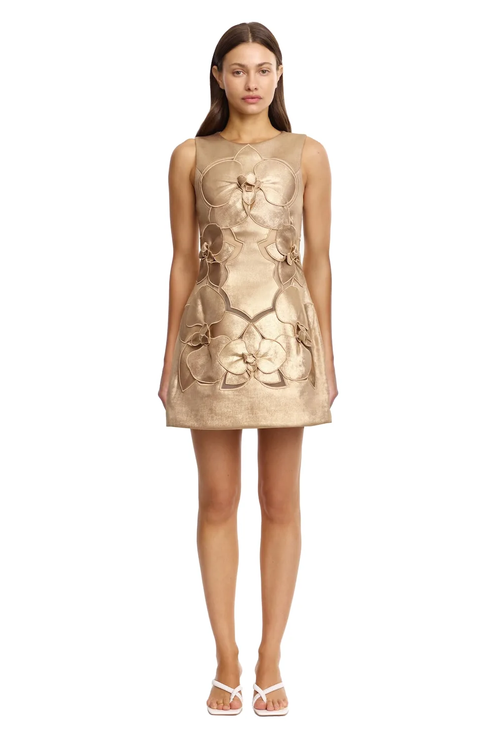 Acler Raffin Mini Dress in Gold, Metallic Dresses