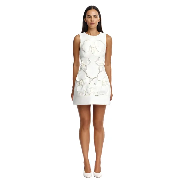 Acler Raffin Mini Dress in Ivory