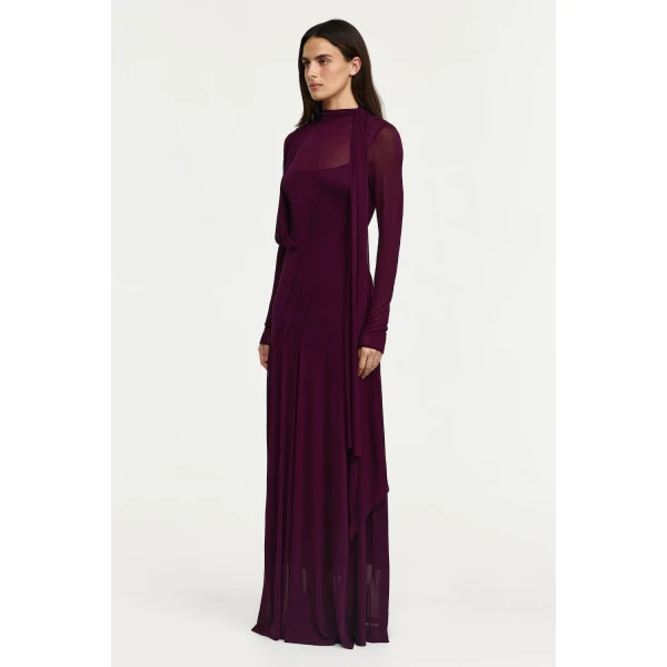 Acler Rea Maxi Dress in Fig, view 2