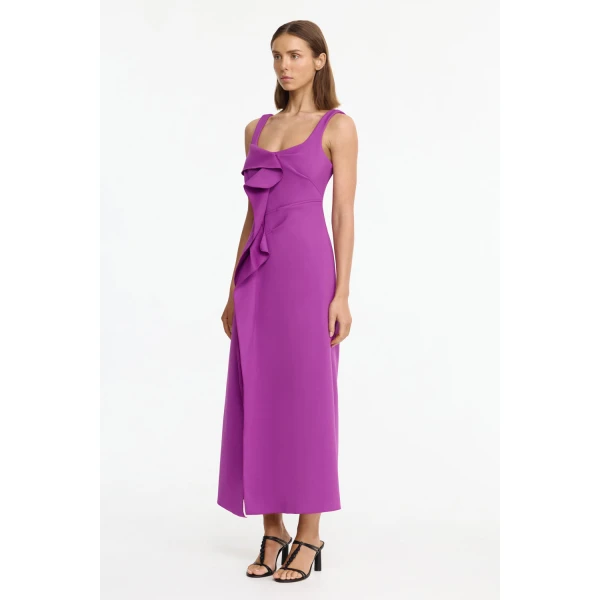 Acler Realbart Maxi Dress in Deep Mulberry, view 2