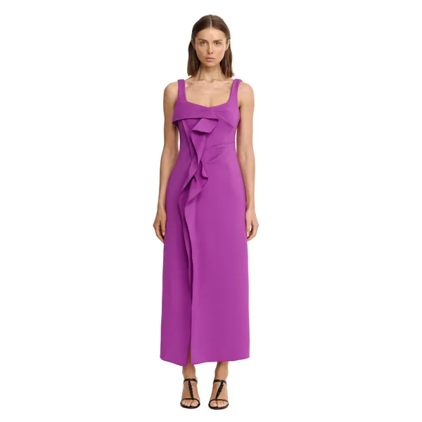 Acler Realbart Maxi Dress in Deep Mulberry