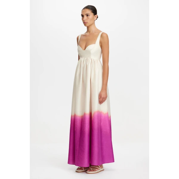 Acler Redin Maxi Dress in Violet Landscape, view 2