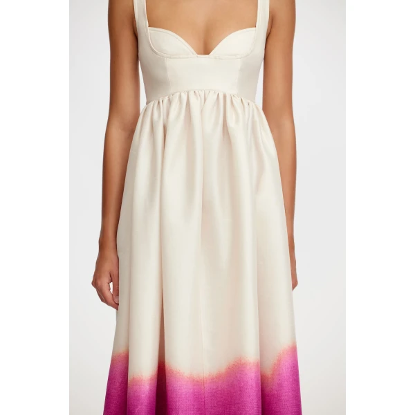 Acler Redin Maxi Dress in Violet Landscape, view 4