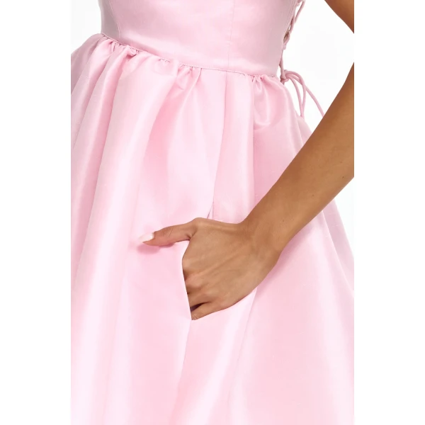 Acler Redin Mini Dress in Rose Quartz, view 4
