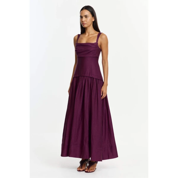 Acler Reeve Maxi Dress in Fig, view 2