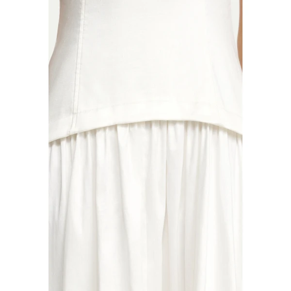 Acler Reeve Maxi Dress in Ivory, view 4