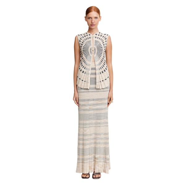 Acler Rendell Skirt in Charcoal With Pewter