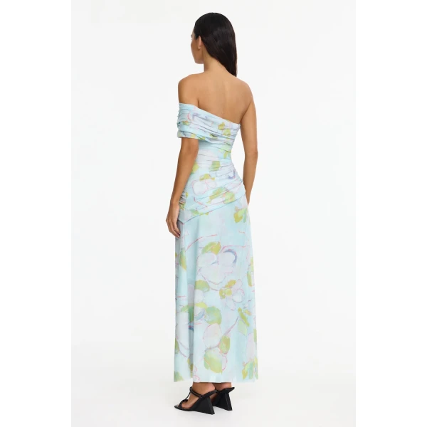 Acler Richdore Maxi Dress in Blue Plum Forrest, view 3